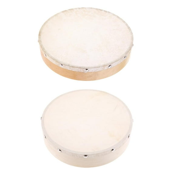 Tambores de Mano Hugo 2 Piezas Juguete de Madera para Niños