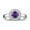 Amethyst, variant on Rings for Women Sterling Silver Halo Birthstone Ring with Round 4MM Gemstone & Diamonds October Pink Ice Jewelry Size 7