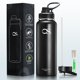 thumbnail image 1 of OSLIFE Termo Acero Inoxidable,Thermoflask para Cafe,Botella de Agua con 2 Tapas,Agua Fría 24 Horas o Caliente 12 Horas,Hermética Antigoteo,Viaje,contigo,senderismo Water Bottle para (Negro, 1000ml), 1 of 3