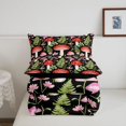 thumbnail image 5 of Homewish Kawaii Watercolor Mushrooms Queen Comforter Set,Dreamy Flowers Comforter Sets Queen,Red Green,Black Reversible,3pcs,1 Comforter and 2 Pillowcases, 5 of 7