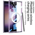 thumbnail image 6 of Galaxy S24 Ultra Case, Clear Case for Samsung Galaxy S24 Ultra Built-in Camera Lens Protector Magnetic Case Compatible with MagSafe Wireless Charging Elegant Shockproof Case Cover, Purple, 6 of 6