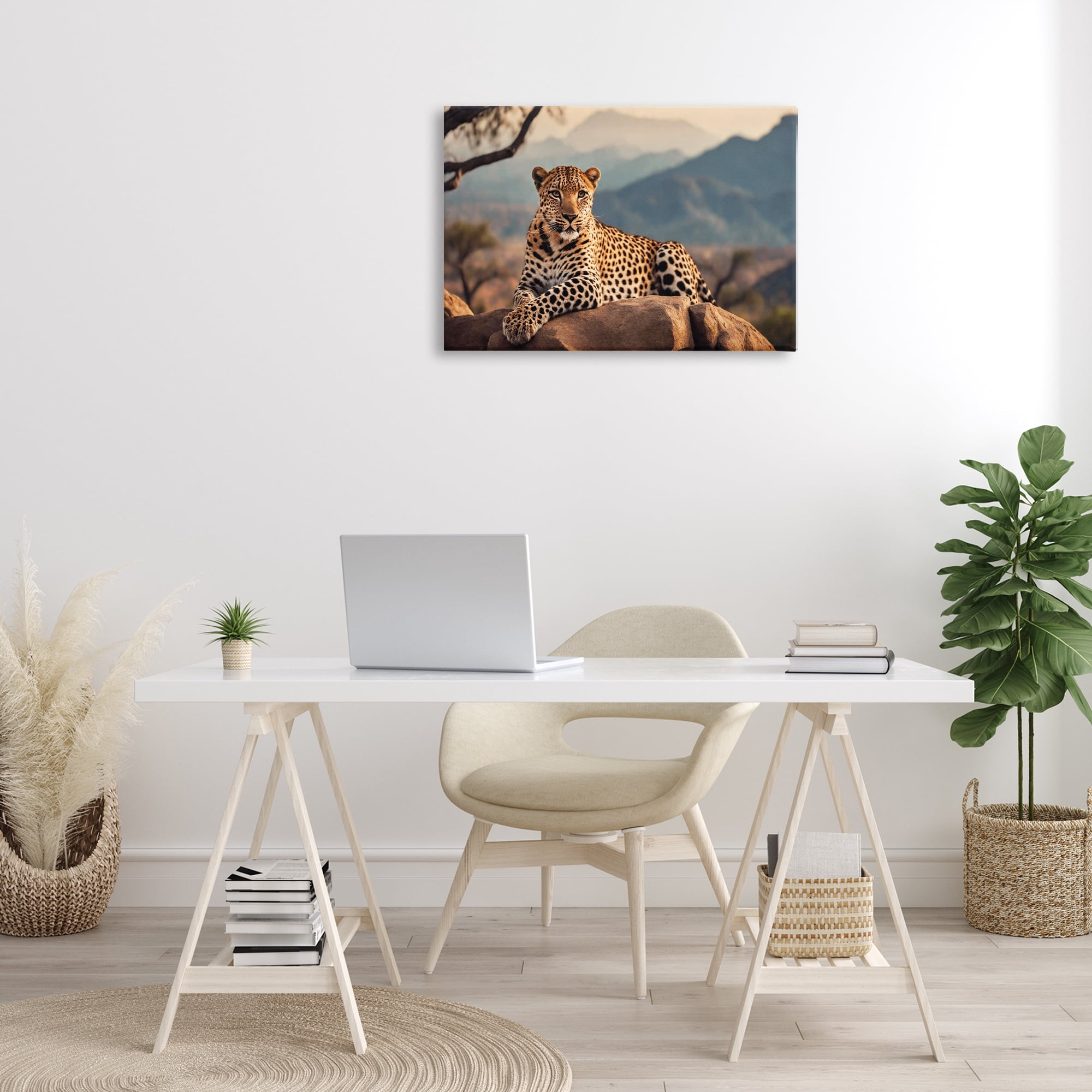 Stupell Industries Intense Watching Cheetah Animals Photography Wrapped Canvas Art Print Wall Art, 30 x 20