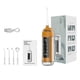 thumbnail image 1 of Irrigador bucal portátil recargable con 6 modos, irrigador bucal extensible, chorro de agua, tanque de 180 ml, 4 boquillas, limpiador de dientes IPX7, color naranja, 1 of 5