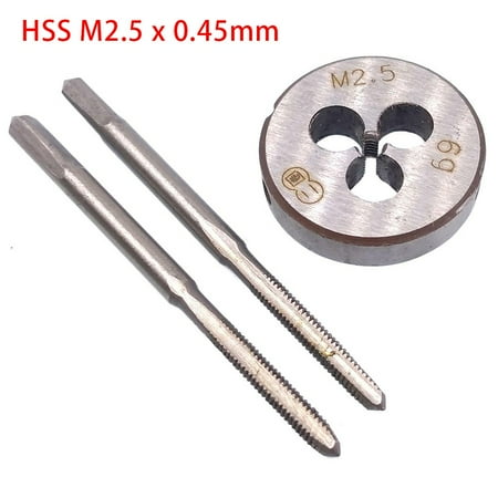 

HSS M2.5 x 0.45mm Taper & Plug Tap & M2.5 x 0.45mm Die Metric Thread Right Hand