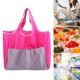 thumbnail image 4 of Yesbay Foldable Shopping Bag Reusable Travel Grocery Bag Reinforced Stitching Sturdy Handles Shoulder Handbag, 4 of 8