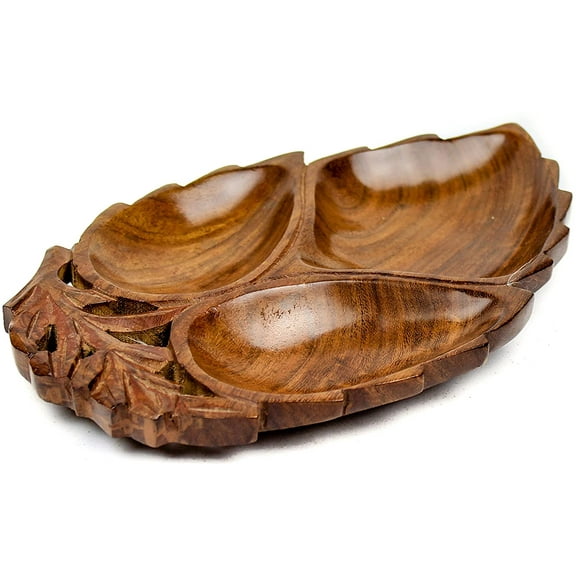 Nagina International Dark Rosewood Crafted Premium Innovative Wooden Platters | Breakfast Kitchen Lunch Trays (Ideal Bunch)