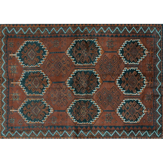 Ahgly Company Indoor Rectangle Persian Light Blue Traditional Area Rugs, 2' x 4'