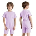 thumbnail image 7 of renvena Adaptive Clothing for Kids Special Needs Autism Sensory Jumpsuit Anti-Strip Romper Bodysuit with Back Zipper Lavender 14, 7 of 7