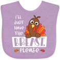 thumbnail image 3 of Inktastic I'll Just Have the Breast, Please Cute Turkey Boys or Girls Baby Bib, 3 of 4