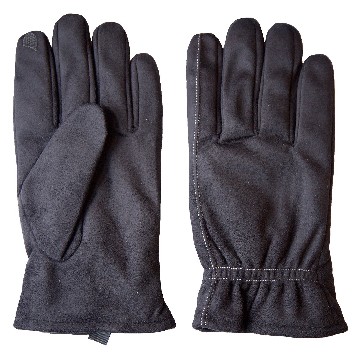 Isotoner Isotoner Mens SmartTouch Faux Suede Cold Weather Gloves