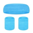 thumbnail image 5 of Sportteer Cotton Sweat Bands Non-sweaty Sweat Bands Sports Sweat Bands Set Three-piece Set Sweat-absorbing Breathable Head & Wrist Protection Soft Elastic Colorful, 5 of 9