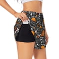 thumbnail image 3 of Lsque Fastfood 1 Printed Women's Running Shorts with Liner Pockets,Elastic Quick Dry Workout Athletic Gym Yoga Shorts,Womens High Waist Shorts-Small, 3 of 9
