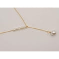 thumbnail image 5 of Pearl Pendant necklace, 18mm gold plated pewter charm, Round Pearl Necklace, 5 of 5