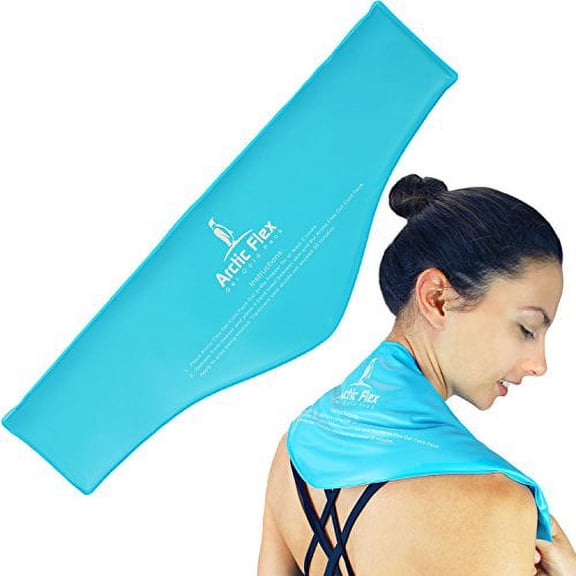 Neck Ice Pack by Arctic Flex - Cold Compress Therapy Wrap - Cool, Reusable Medical Freezer Gel Pad for Swelling, Injuries, Headache, Cooler - Flexible, Soft & Instant