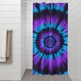 thumbnail image 2 of Blue Purple Tie Dye Pattern Shower Curtain 36"x72" ,Bathroom Decorative Shower Curtains Set with 12 Hooks,Modern Waterproof Washable Shower Curtain, 2 of 6