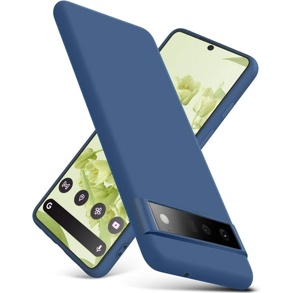 Compatible with Google Pixel 6 Pro Case, Thin Liquid Silicone Case,Shockproof,Slim Thin Phone Case for Google Pixel 6 Pro, Full Body Screen Camera Protective Cover-Blue 4-Pixel 6P-02