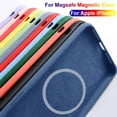 thumbnail image 2 of Funda magnética Original Magsafe para Apple iPhone 13 12 11 14 Pro Max Plus, cubierta de silicona de carga inalámbrica 13 12 Mini X XR XS, 2 of 4