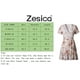 thumbnail image 4 of Mini vestido de playa con volantes y estampado floral bohemio con cuello en V para mujer Adepaton WRQX-19-4, 4 of 7