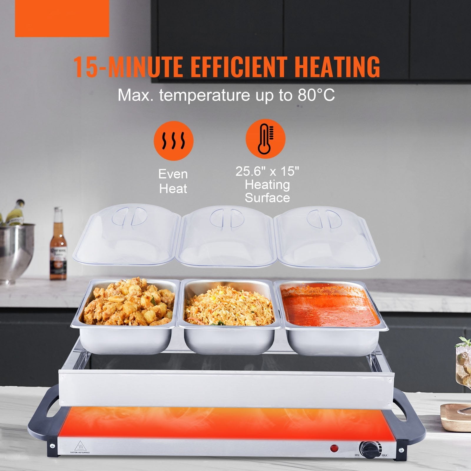  Buffet Server Food Warmer, 9L Commercial Hot Pot