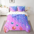 thumbnail image 2 of YST Jellyfish Comforter Set, 7-Piece Ocean Animal Bedding Set, Glitter Mermaid Scale, Twin, 2 of 5