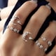 thumbnail image 1 of Anillos para mujer, regalos para mujer, juego de 5 anillos, nuevos anillos bohemios vintage de aleación con forma de estrella, anillo punk., 1 of 5