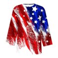 thumbnail image 5 of SELONE 3/4 Sleeve Shirts for Women Three-Quarter Sleeve Tops Blouses Regular Fit T Shirts Pullover Tees Tops Usa Flag Print T-Shirts Crew Neck Tops Casual Blouses Button Down T Shirts Blue XL, 5 of 5