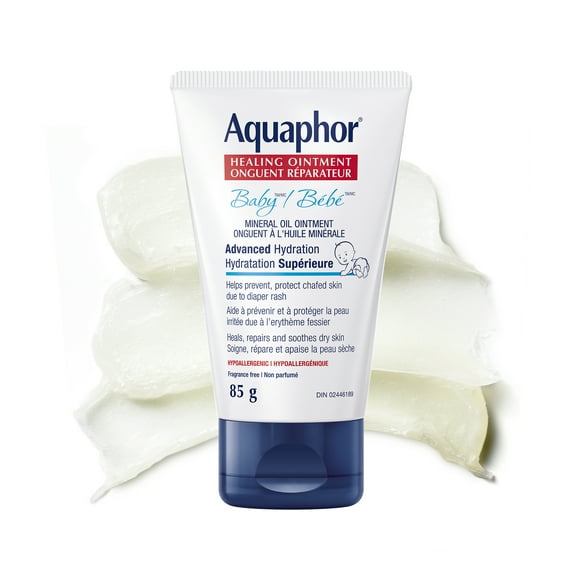 Onguent réparateur Aquaphor Bébé pour la peau sensible de bébé, soulage l’érythème fessier,