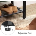 thumbnail image 7 of 5-Tier Shoe Rack Bench Shoe Storage Organizer 16-20 Pairs for Closet with 4 Mesh Shelves and Large Top for Bags Brown and Black, 7 of 7