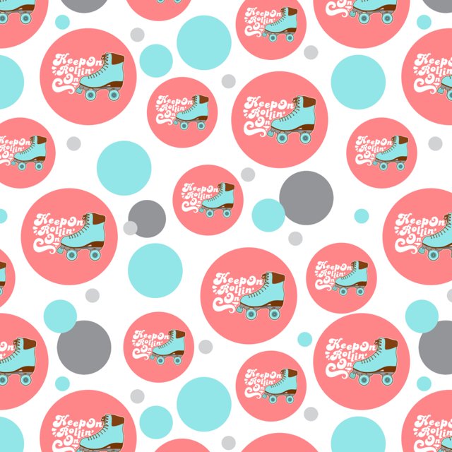Roller Skates Derby Keep On Rolling Skating Premium Gift Wrap Wrapping