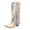 Beige, variant on PEASKJP Boots for Women Mid Calf Chunky Heels Patent Leather Boots,Gray 37
