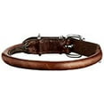 thumbnail image 2 of Ancol Round Leather Collar Chestnut 28-36cm Size 3, 2 of 3