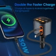 thumbnail image 3 of Cargador de coche MQOUNY 5 en 1 Fast 90 W con Bluetooth 5.3 FM, 3 of 7