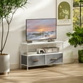 thumbnail image 2 of HOMCOM TV Stand, TV Table with Storage for 47 Inch Television, White, 2 of 10