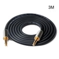 thumbnail image 1 of 3m Cable de audio chapado en oro de 3,5 mm macho a cable auxiliar estéreo masculino para altavoces de teléfonos, 1 of 5