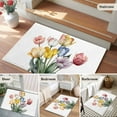 thumbnail image 5 of Colorful Tulips Floral Entryway Rug 2'x3'&nbsp; Non Slip Front Door Mats, Modern Art Watercolor Farmhouse Entrance Rugs Indoor Outdoor Carpet, Washable Floor Mats Small Area Rug for Bedroom Kitchen, 5 of 8