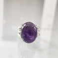 thumbnail image 2 of Natural Purple Amethyst Ring, Woman's Amethyst Ring, February Birthstone, 3 Twisted Band, 925 Sterling Silver, Womens Ring, Christmas, Thanksgiving, Handmade, Statement Jewelry, Natural Gemstone Ring, 2 of 6