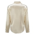 thumbnail image 3 of Yynuda Camisa ligera de satén brillante para mujer, 3 of 5