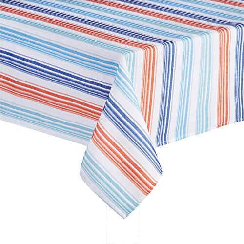 Sydney Stripe Printed Fabric Tablecloth (60 x 84 Rectangle/Oblong)