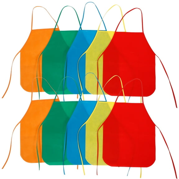 10 Pcs Children's Apron for Kids Arts and Crafts Decorate