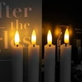 Battery Operated Flameless Taper Candles with Remote Timer 6.4 LED 3D