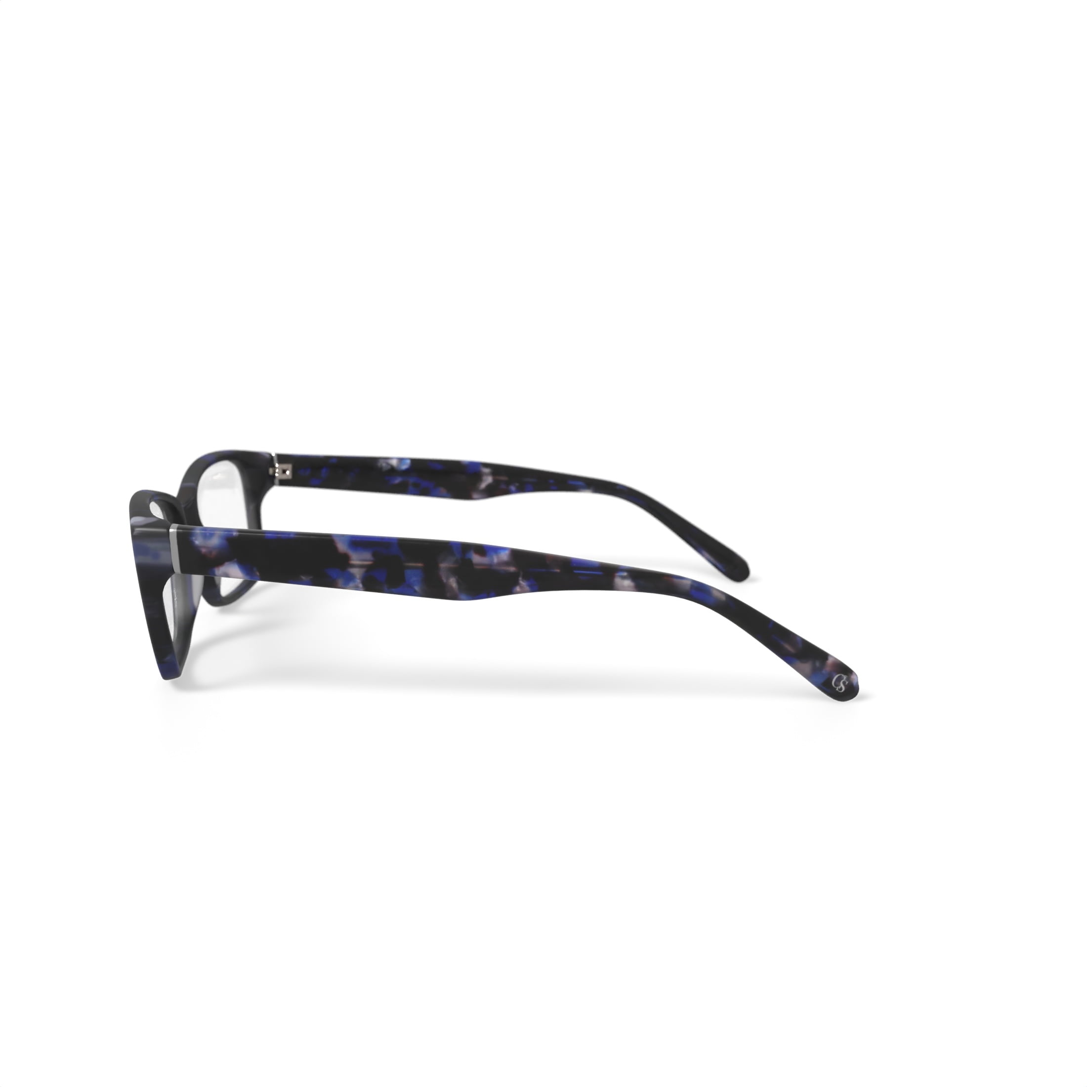 Christian Siriano Women's Lui Square Prescription Eyeglasses with Case, Navy Tortoise