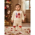thumbnail image 6 of BemeyourBBs Toddler Baby Girl Valentines Day Outfits Long Sleeve Heart Letter Sweatshirt Pocket Pants Set Fall Winter Spring Clothes, 6 of 9
