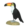 thumbnail image 3 of Figura de pájaro de madera tallada a mano, pequeña, obra de , figura coleccionable única, decoración del hogar, estatua de tucán, escultura animal, 3 of 9