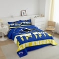 thumbnail image 3 of Erosebridal Soccer Helmet Comforter Sets Full Size, Navy Yellow Comforters & Duvets, Teenage Adult, Breathable 3pcs, 3 of 8