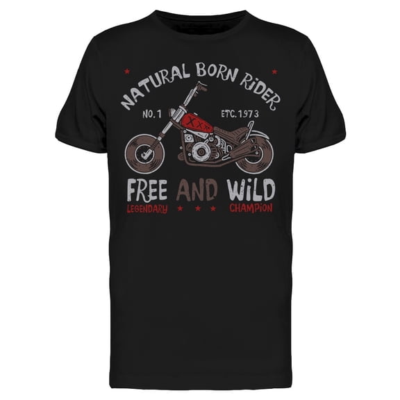 Natural Born Rider Free T-Shirt Men -Image by Shutterstock, Male 3X-Large