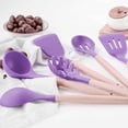 thumbnail image 1 of Yeacher Kitchen Utensils Set 11Pcs Silicone Non-stick Barreled Cooking Utensils Set Silica Gel Utensil Wooden Handle Kitchenware Set, 1 of 8