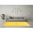 thumbnail image 3 of Ahgly Company Machine Washable Indoor Rectangle Solid Yellow Modern Area Rugs, 6' x 9', 3 of 4