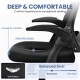 thumbnail image 5 of CELTOSS Ergonomic Office Chair, Mid Back Mesh Computer Desk Chair, Flip-Up Arms, Adjustable Lumbar Support for Home Office, Black, 5 of 10