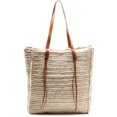 thumbnail image 1 of Miss Fong Bolsa De Playa Bolsas De Playa Para Mujer Bolsa De Paja Bolsa De Playa Bolsa De Playa De Paja Con Bolsillo Interior Con Cremallera Y Asa De Cuero, 1 of 5