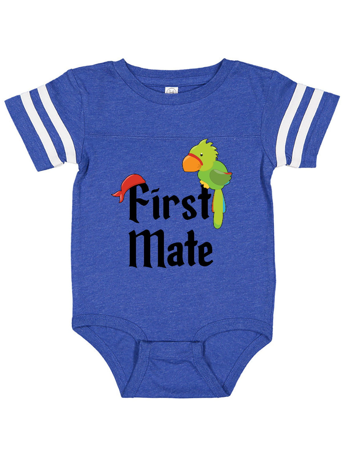 Inktastic First Mate Pirate With Parrot And Bandanna Infant Creeper Pirates Talk